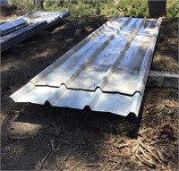 6 Sheets of White Metal Tin Roofing