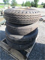 (4)Denman LPT Tires, Mounted - Different Size