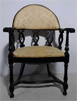 Upholstered Victorian style chair