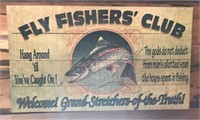 Wood Fly Fishers Club Sign