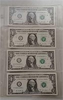 4 One dollar star notes