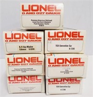 Lot of 7 Lionel O and O27 Gauge Cars