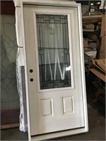 36" Deco Glass Entry Door