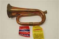 Civil War Era Solid Brass Bugle US Military Cavaln