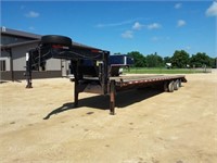 2009 ABU Trailers Inc. Flatbed Gooseneck Trailer