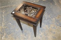 Small Wooden/Metal Table (missing glass)