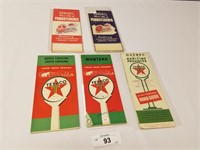 3 Texaco, 2 Kendall State Road Maps from the 50's