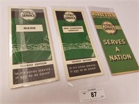 Trio of Vintage Cities Service Road Maps-Mid 30's