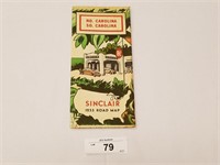 Vintage Rare 1933 Sinclair 2 State Road Map