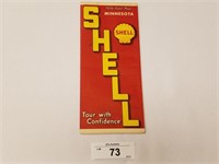 Vintage Rare 1936 Shell Oil Minnesota Road Map