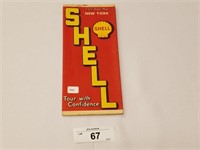 Vintage Rare 1938 Shell Oil New York Road Map