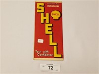 Vintage Rare 1939 Shell Oil Missouri Road Map