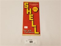 Vintage Rare 1938 Shell Oil 2 State Road Map