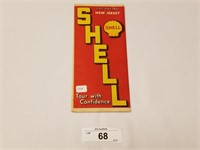 Vintage Rare 1938 Shell Oil New Jersey Road Map
