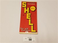 Vintage Rare 1936 Shell Oil California Road Map