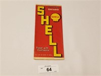 Vintage Rare 1935 Shell Oil Ontario Road Map