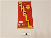 Vintage Rare 1938 Shell Oil Oregon Road Map
