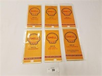 Selection of 6 Vintage Shell Oil Road Maps-1940s