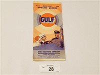 Vintage Rare 1930 Gulf Ontario Quebec Road Map