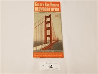 Rare Vintage 1941 Golden Gate Bridge Map