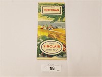Rare Vintage 1934 Sinclair Michigan Road Map