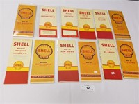 Group of 12 Vintage Shell City/Area Street Maps