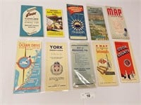Group of 11 Vintage Various City/Area Street Maps