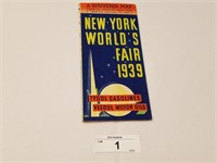 Vintage 1939 Tydol Gas NY Worlds Fair Souvenir Map