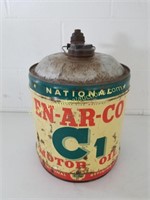 EN-AR-CO 5 Gallon Motor Oil Can