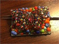 Fabulous Gaudy Butterfly Rhinestone LG Belt Buckle