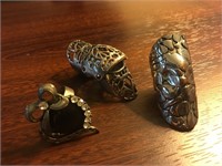 Vintage Fashion Rhinestone Ring Lot - 3 PC