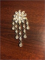 Vintage Silver Rhinestone Pendant