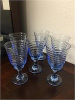 Sea Blue Water Goblets - Set of 6