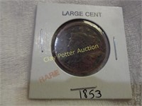 1853 US Large Cent Coin - RARE