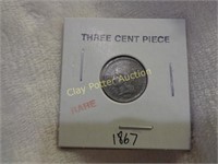 1867 Three Cent Piece - RARE