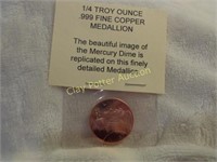 1/4 Troy Ounce Fine Copper Coin