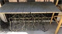 Wrought iron woven top table