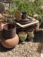 Glazed planter pots