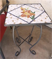 2pc Metal base side/end table