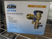 Zurn Wilkins 1" Pressure Vacuum Breaker valve