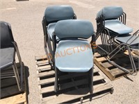 11pc Light Blue Stack Chairs