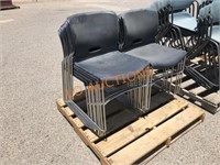 16pc Dark Blue Stack Chairs
