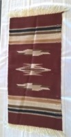 American Indian Style Wool Table Runner Red/Grey