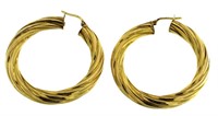 14kt Gold XX-Large 34mm Hoop Earrings