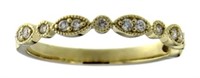 14kt Yellow Gold Antique Style Diamond Band