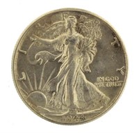 1944 BU Walking Liberty Silver Half Dollar