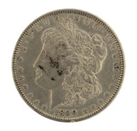 1890-P AU Morgan Silver Dollar