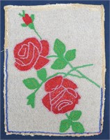 Indian Rose  Beaded Purse Panel Only 7"X9"