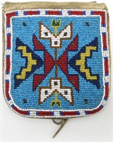 Nez Perce Reservation Leather Beaded Belt Pouch