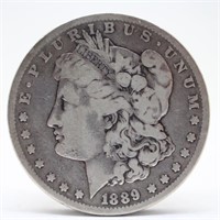 1889-CC Morgan Silver Dollar - VG